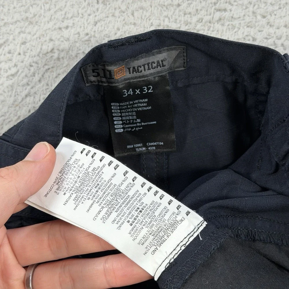 5.11 Tactical Cargo Pants Mens 34x32 Navy Taclite Pro Ripstop Cargo Workwear